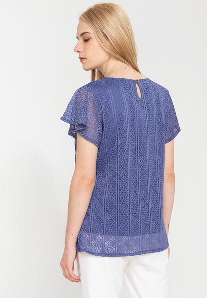 Krizia Lace Blouse with Free Necklace