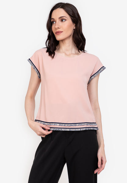 Krizia Tassel Fringe Buttoned Back Top