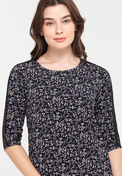 Krizia 3/4 Sleeve Blouse with Sleeve Detail