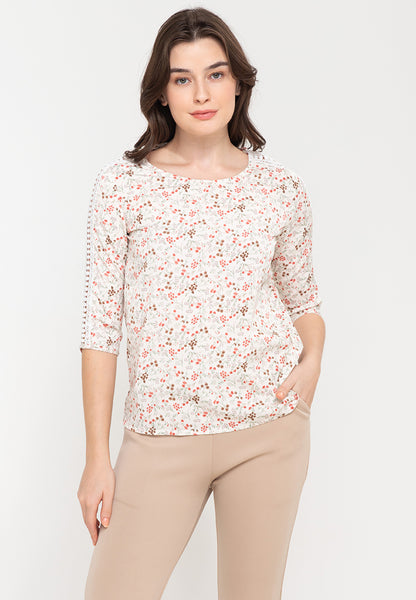 Krizia 3/4 Sleeve Blouse with Sleeve Detail