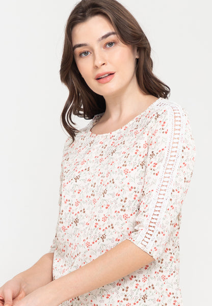 Krizia 3/4 Sleeve Blouse with Sleeve Detail