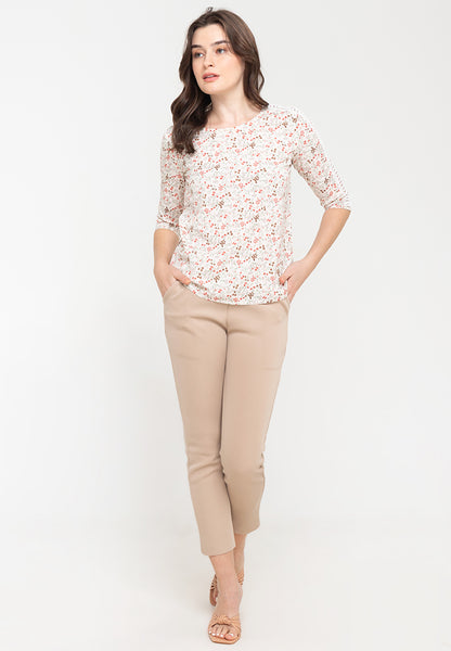 Krizia 3/4 Sleeve Blouse with Sleeve Detail