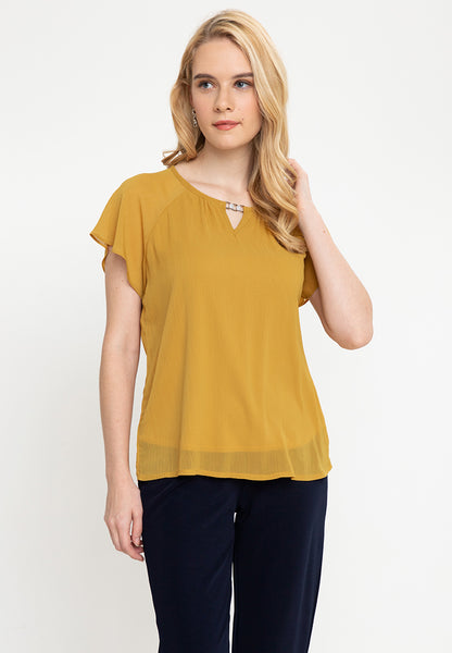 Krizia Printed V Detail Blouse