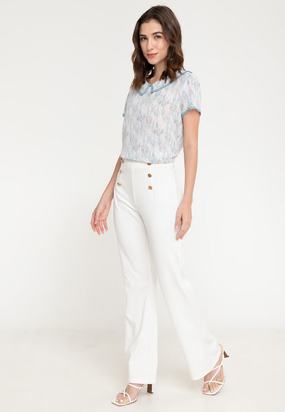 Krizia Statement Collar  Korean Style Blouse