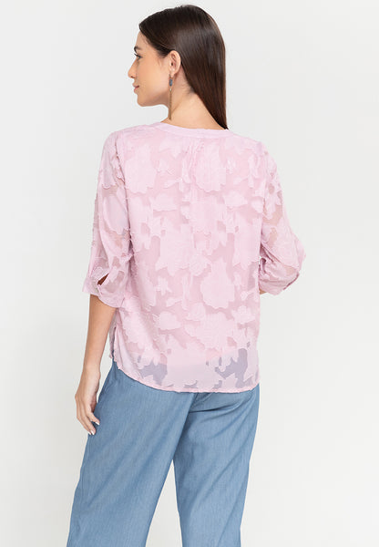 Krizia Special Fabric V-Neck  Blouse Top