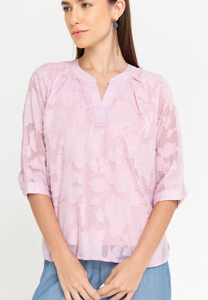 Krizia Special Fabric V-Neck  Blouse Top