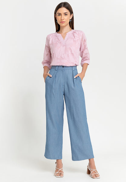 Krizia Special Fabric V-Neck  Blouse Top