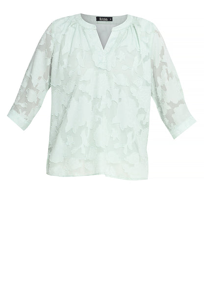 Krizia Special Fabric V-Neck  Blouse Top