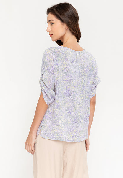 Krizia Stripe Roll Tab Blouse with Metal Tab Detail