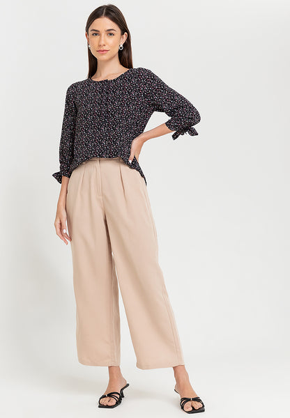 Krizia Button Down Quarter Sleeve Blouse Top