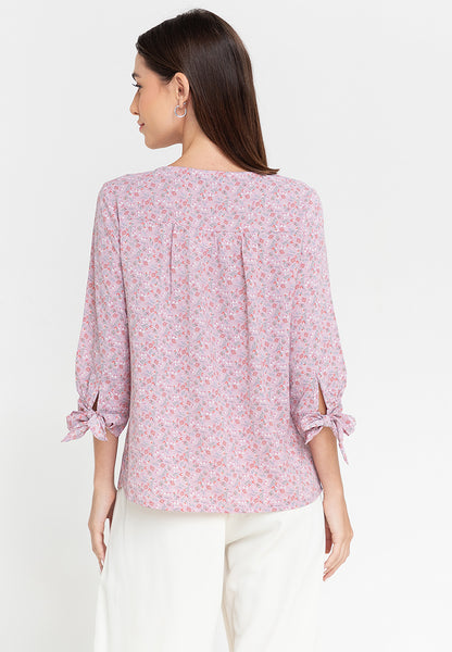 Krizia Button Down Quarter Sleeve Blouse Top