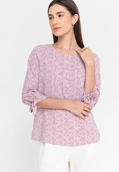 Krizia Button Down Quarter Sleeve Blouse Top