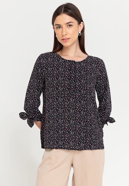 Krizia Button Down Quarter Sleeve Blouse Top