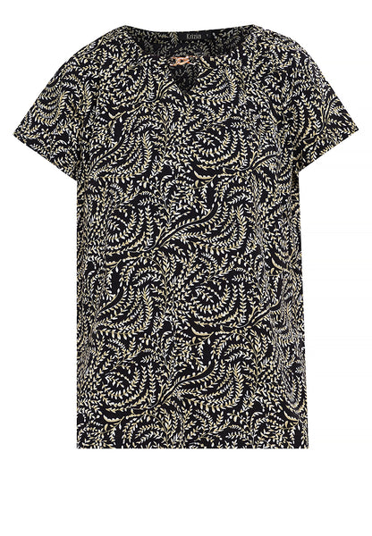 Krizia Cotton Paisley Printed Detail Blouse Top