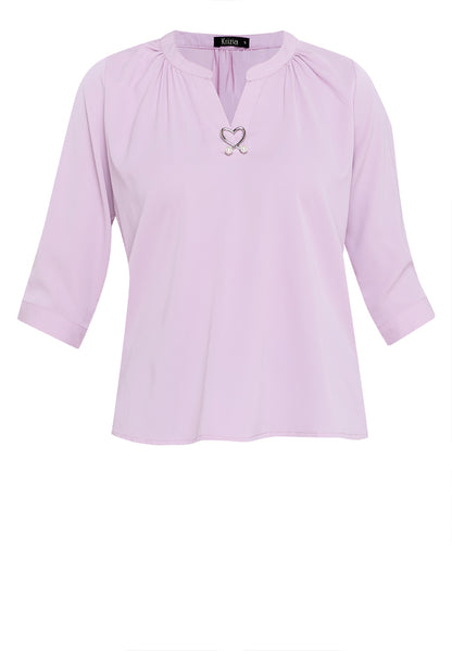 Krizia V-Neck Detachable Brooch Pin Blouse Top