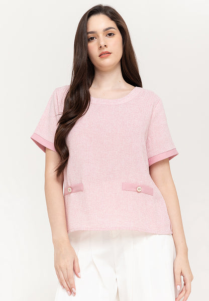 Krizia Tweed Top Blouse