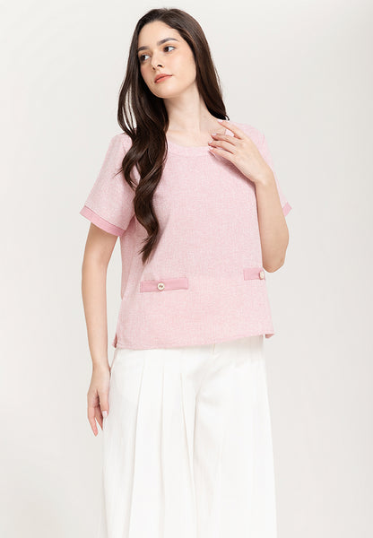 Krizia Tweed Top Blouse