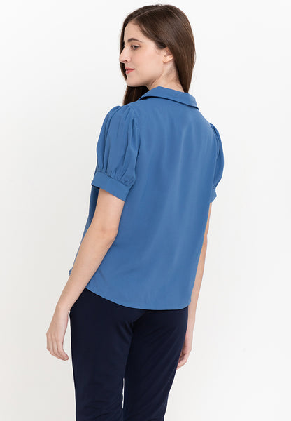Krizia Cotton Button Blouse Polo with Collar