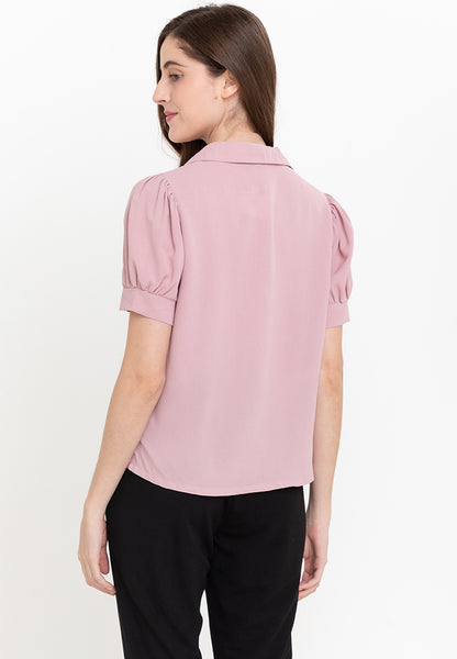 Krizia Cotton Button Blouse Polo with Collar