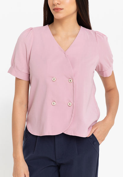Krizia Double Breast Blouse Top