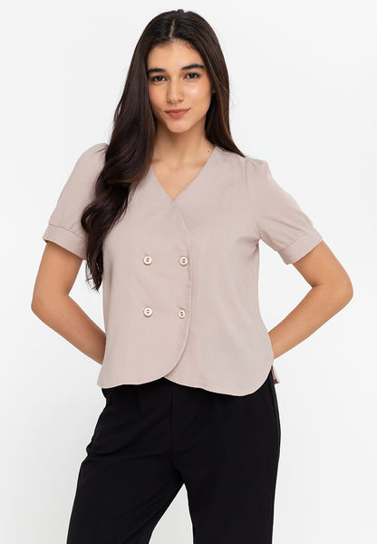 Krizia Double Breast Blouse Top