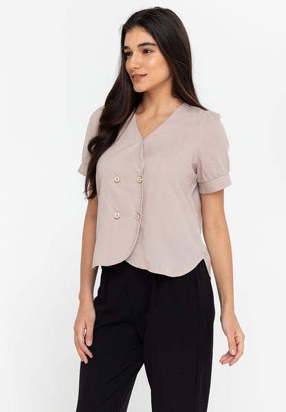 Krizia Double Breast Blouse Top
