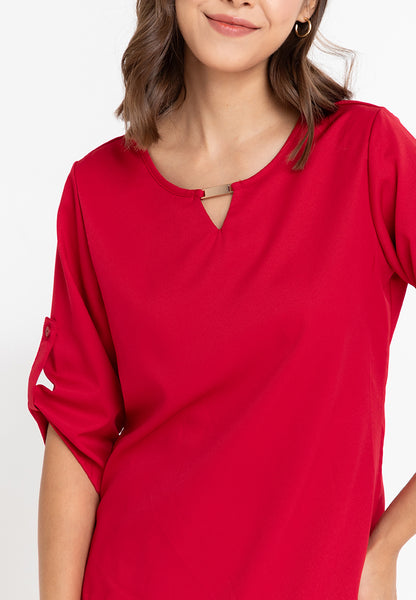 Krizia 3/4 Blouse With V-Details