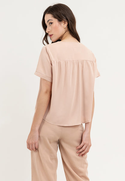Krizia Button Down V-Neck Blouse Top