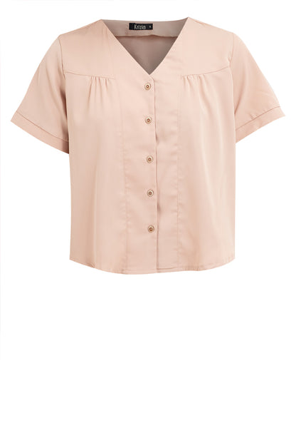 Krizia Button Down V-Neck Blouse Top