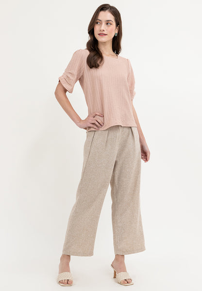 Krizia Square Neck Cotton Knits Stretch Plain Blouse Top