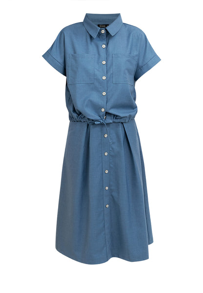 Krizia Button Down Collared Crop Shirt & Pleated Midi Skirt