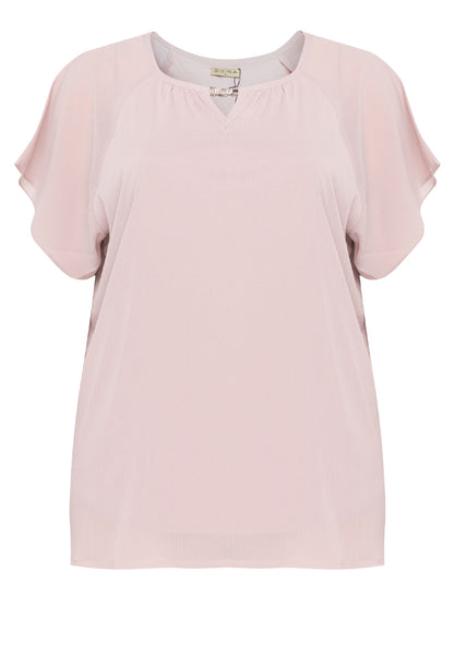 Divina Plus Size V-Detail Blouse