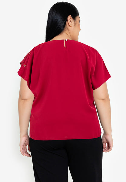 Divina Plus Size Layered Blouse Top
