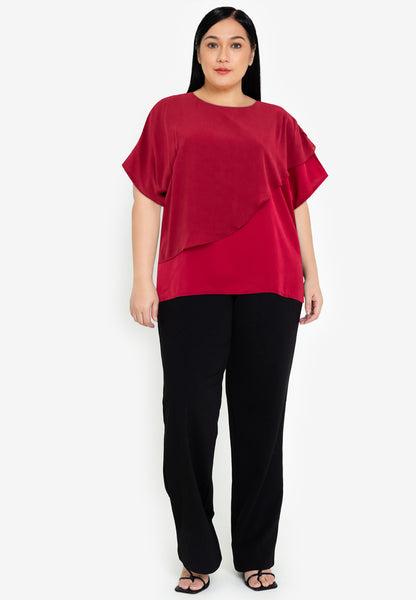Divina Plus Size Layered Blouse Top