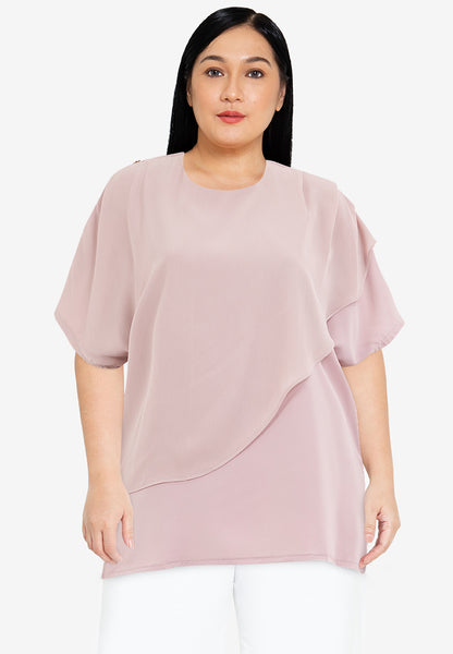 Divina Plus Size Layered Blouse Top