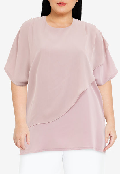 Divina Plus Size Layered Blouse Top