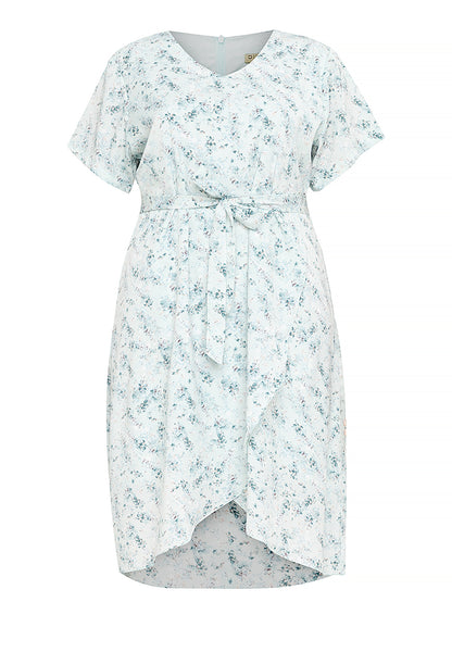 Divina Plus Size V-Neck Overlap Dress