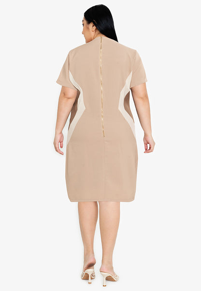 Divina Color Block Dress Korean Style
