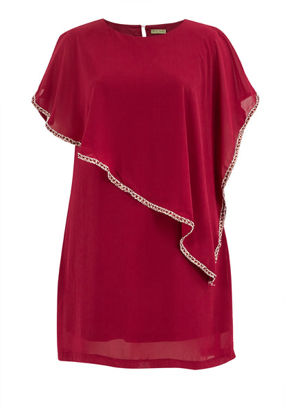 Divina Plus Size Overlay Dress with Trimmings