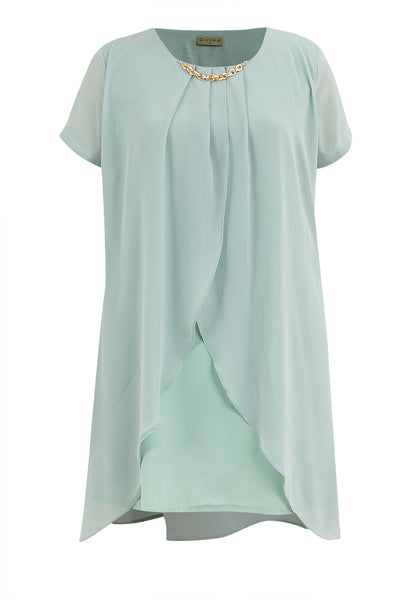 Divina Plus Size Premium Overlay Shift Dress