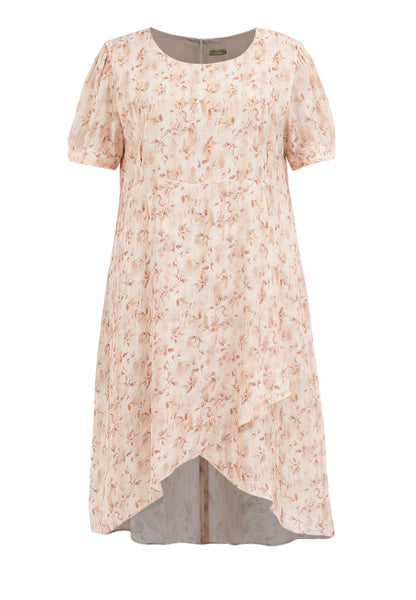 Divina Plus Size Overlap Hem Midi Dress