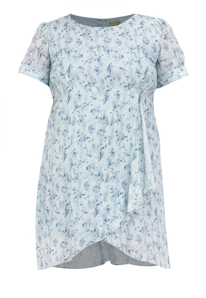 Divina Plus Size Overlap Hem Midi Dress