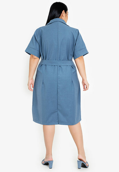Divina Plus Size Cotton Blend Trench Dress