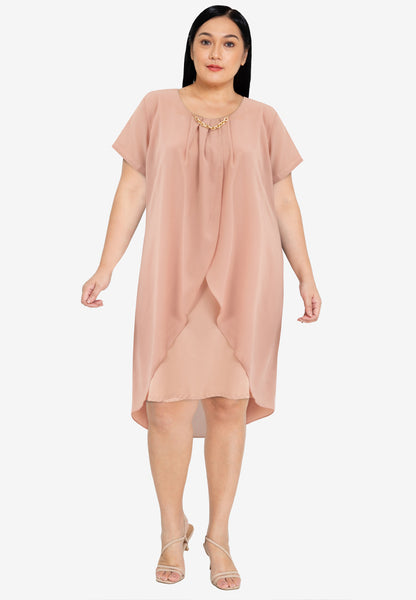 Divina Plus Size Premium Overlay Shift Dress