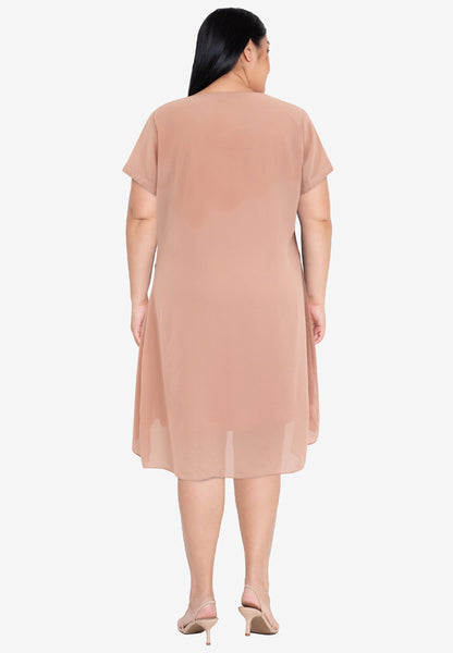 Divina Plus Size Premium Overlay Shift Dress