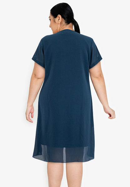 Divina Plus Size Premium Overlay Shift Dress
