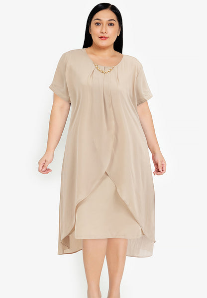 Divina Plus Size Premium Overlay Shift Dress