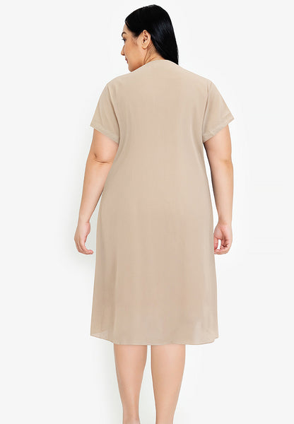 Divina Plus Size Premium Overlay Shift Dress