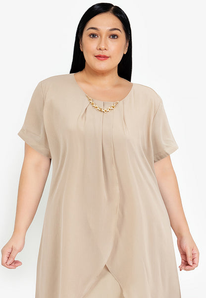 Divina Plus Size Premium Overlay Shift Dress