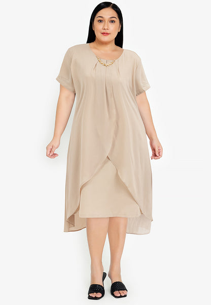 Divina Plus Size Premium Overlay Shift Dress